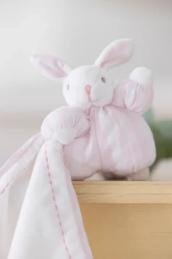 Augustin le lapin 1977 Doudou rose pâle