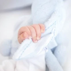 Augustin le lapin tout doux bleu ciel