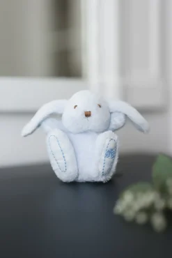 Augustin le lapin 12 cm bleu ciel