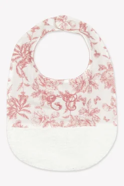 Bavoir Imprimé inspiration Toile de Jouy rose T2