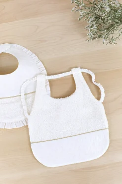 Bavoir Délicatesse T2 nacre