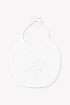 Bavoir Monogramme blanc T1
