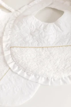 Bavoir Délicatesse T1 nacre