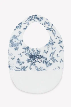 Bavoir Imprimé inspiration toile de jouy bleu T2