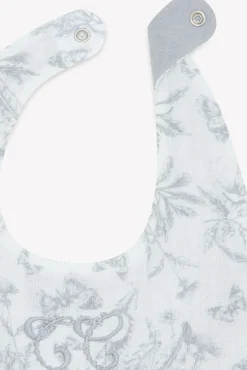 Bavoir Imprimé inspiration toile de jouy gris T2