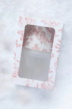 Biberon anti-colique Toile de jouy rose Élhée x Tartine et Chocolat
