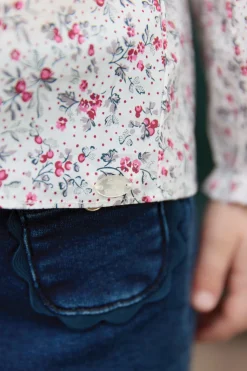 Blouse Ecru imprimé fleuri