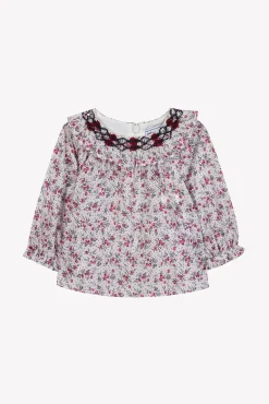 Blouse Ecru imprimé fleuri