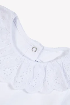 Body Blanc col volanté