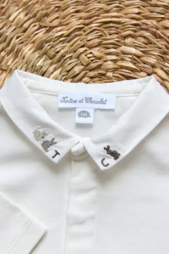 Body Ecru broderie lapin