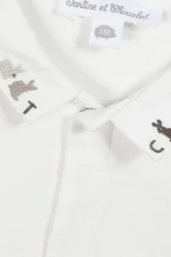 Body Ecru broderie lapin