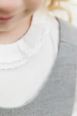 Body Ecru petit col volanté