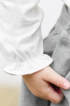 Body Ecru petit col volanté