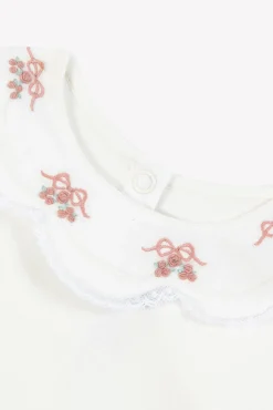 Body Ecru broderie petits trésors