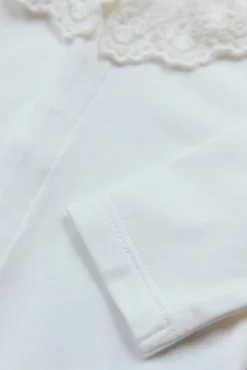 Body Ecru col volanté dentelle