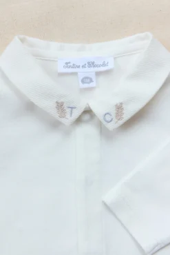 Body Gris clair col pointu