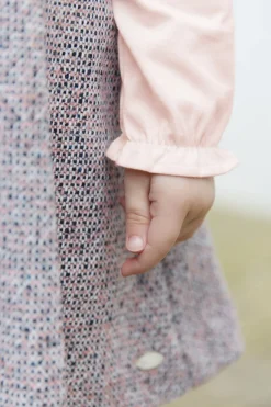 Body Rose pâle col broderie anglaise