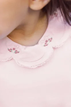 Body Rose pâle broderie petits trésors