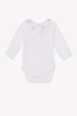 Body Rose pâle broderie petits trésors