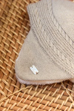 Bonnet Greige chiné cache-oreilles