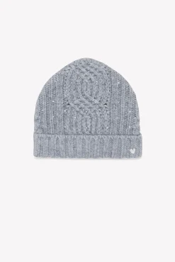Bonnet Gris chiné torsades