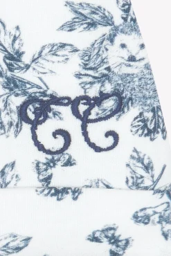 Bonnet Imprimé inspiration toile de jouy bleu