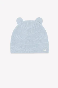 Bonnet Bleu chiné oreilles