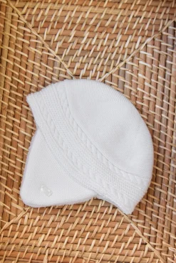 Bonnet Ecru cache-oreilles