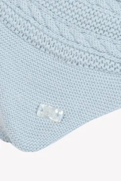 Bonnet Bleu chiné cache-oreilles