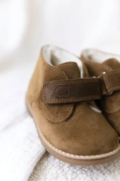 Bottines Nubuck camel fourré