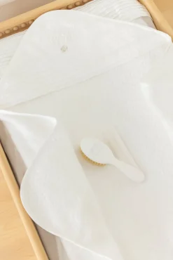 Cape de bain Monogramme blanc