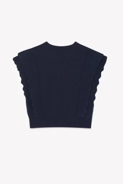 Cardigan Marine sans manche