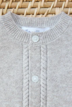 Cardigan Greige chiné avec poches
