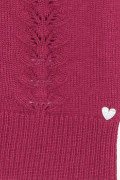 Cardigan Magenta en laine ajourée