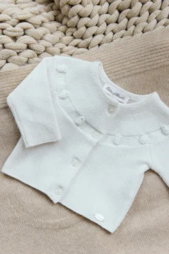 Cardigan Ecru broderie moutons