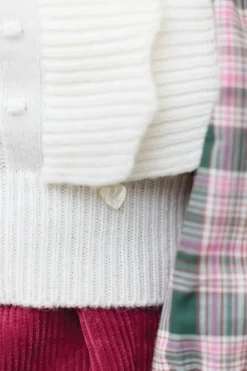 Cardigan Ecru sans manche