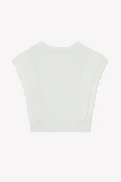 Cardigan Ecru sans manche