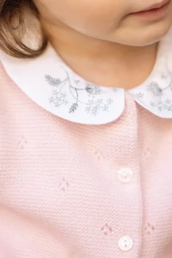 Cardigan Rose pâle 100% cachemire