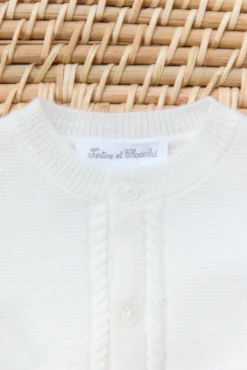 Cardigan Ecru avec poches