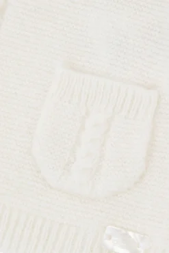 Cardigan Ecru avec poches