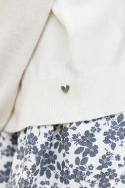 Cardigan Ecru nœuds