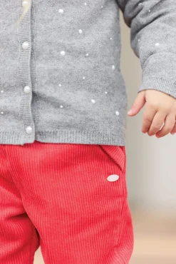 Cardigan Gris chiné perles