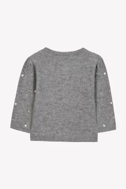 Cardigan Gris chiné perles