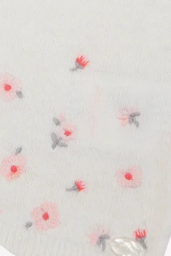 Cardigan Ecru broderie praline