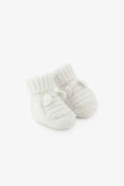 Chaussons Ecru laine