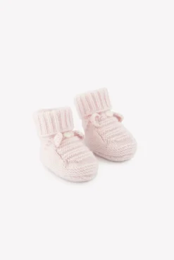 Chaussons Rose pâle laine