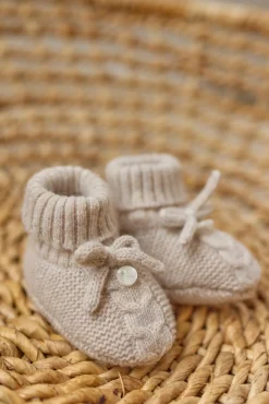 Chaussons Moka chiné nœud