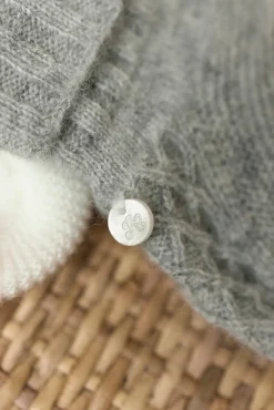 Chaussons Gris clair 100% cachemire