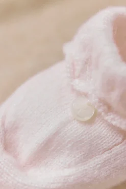 Chaussons Rose pâle volants