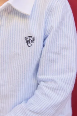 Chemise Bleu ciel monogramme TC